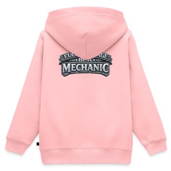 Stolzer Mechaniker – Leidenschaft & Können - Kinder Premium Organic Zip Hoodie - Rosa - Hinten - AI Model Kid Female (0cm)