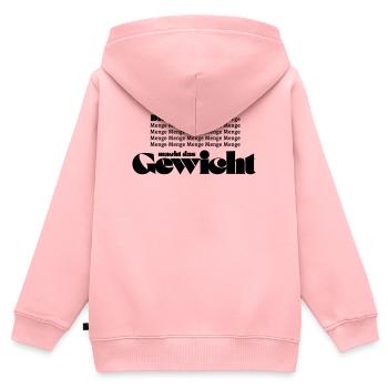 Die Menge macht das Gewicht - Kinder Premium Organic Zip Hoodie - Rosa - Hinten - AI Model Kid Female (0cm)