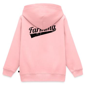 Landwirtschaft - Kinder Premium Organic Zip Hoodie - Rosa - Hinten - AI Model Kid Female (0cm)