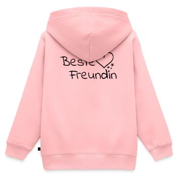 Meilleure amie - Sweat Premium à capuche zippé enfant bio - rose - Dos - AI Model Kid Female (0cm)