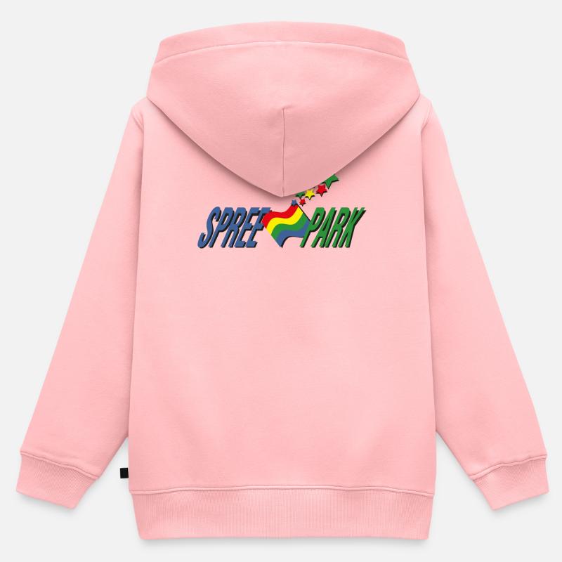Parc de la Spree - Sweat Premium à capuche zippé enfant bio - rose