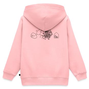 Familienfutter Einkaufserlebnis für die Familie - Kinder Premium Organic Zip Hoodie - Rosa - Hinten - AI Model Kid Female (0cm)