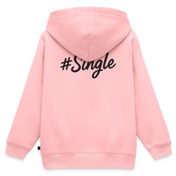 #Single – Conception d’une déclaration en écriture manuscrite - Sweat Premium à capuche zippé enfant bio - rose - Dos - AI Model Kid Female (0cm)