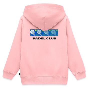 Sunday Padel Club - Kinder Premium Organic Zip Hoodie - Rosa - Hinten - AI Model Kid Female (0cm)