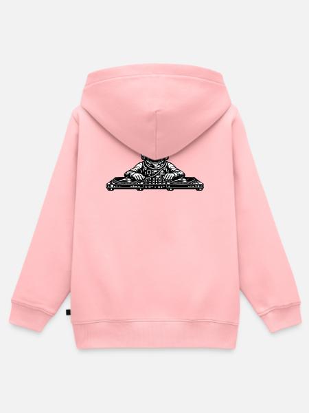 Kadett im Weltraum - Kinder Premium Organic Zip Hoodie - Rosa