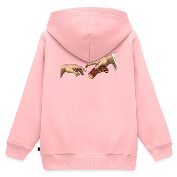 BBQ-Rippchen – Die Kreation – Lustiges Barbecue - Kinder Premium Organic Zip Hoodie - Rosa - Hinten - AI Model Kid Female (0cm)