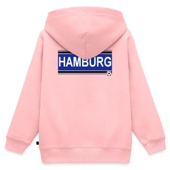 Hamburg , Tradition , Hamburg Fussball Fan (25) - Kinder Premium Organic Zip Hoodie - Rosa - Hinten - AI Model Kid Female (0cm)