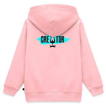 Créateur - Blue - Sweat Premium à capuche zippé enfant bio - rose - Dos - AI Model Kid Female (0cm)