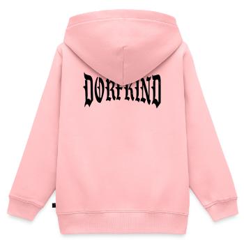 dorf kind child village bambino dorfkind shirt - Kinder Premium Organic Zip Hoodie - Rosa - Hinten - AI Model Kid Female (0cm)