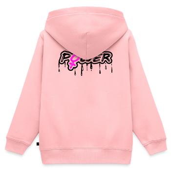 Women's Power Girls' Power Power with Female Symbol - Kids Premium Organic Zip-up Hoodie - rose - Back - AI Model Kid Female (0cm)