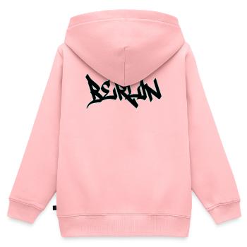 Berlin Grafitti - Kinder Premium Organic Zip Hoodie - Rosa - Hinten - AI Model Kid Female (0cm)