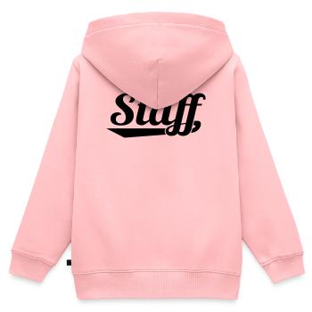 2541614 127337063 STAFF - Kids Premium Organic Zip-up Hoodie - rose - Back - AI Model Kid Female (0cm)