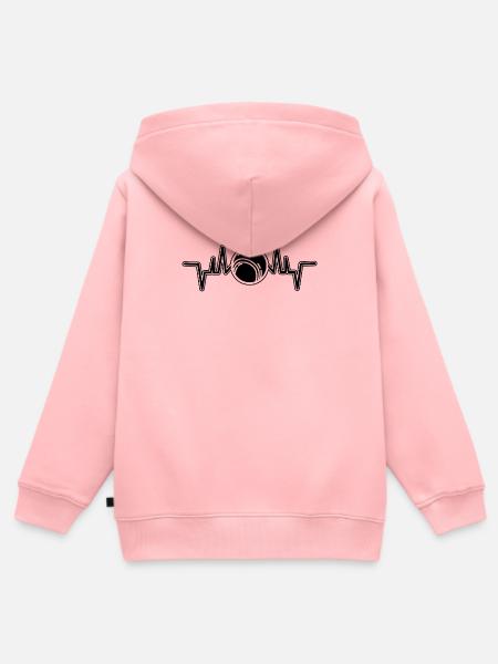 Tennis - Kinder Premium Organic Zip Hoodie - Rosa