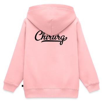 Chirurg - Kinder Premium Organic Zip Hoodie - Rosa - Hinten - AI Model Kid Female (0cm)