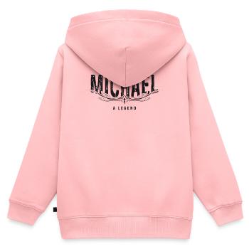 MICHAEL UNE LÉGENDE - Sweat Premium à capuche zippé enfant bio - rose - Dos - AI Model Kid Female (0cm)