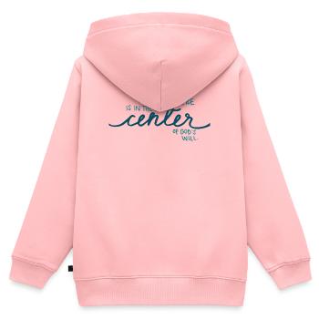 Der sicherste Ort - Kinder Premium Organic Zip Hoodie - Rosa - Hinten - AI Model Kid Female (0cm)
