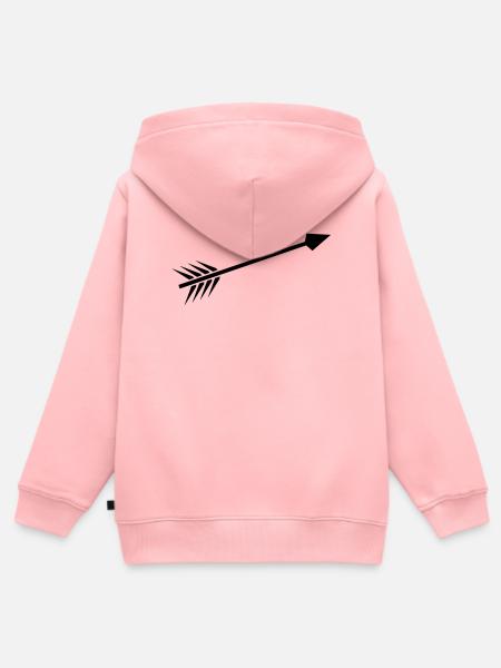 Pfeil - Kinder Premium Organic Zip Hoodie - Rosa