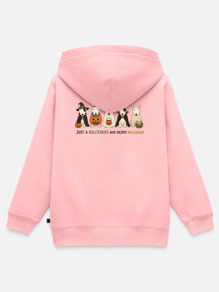 Bullterrier-Halloween-Crew - Kinder Premium Organic Zip Hoodie - Rosa