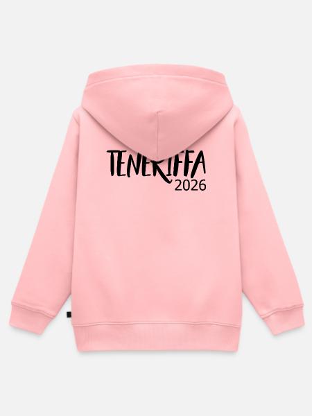 Teneriffa_2026 - Kinder Premium Organic Zip Hoodie - Rosa