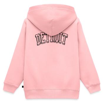 detroit shirt - Kinder Premium Organic Zip Hoodie - Rosa - Hinten - AI Model Kid Female (0cm)