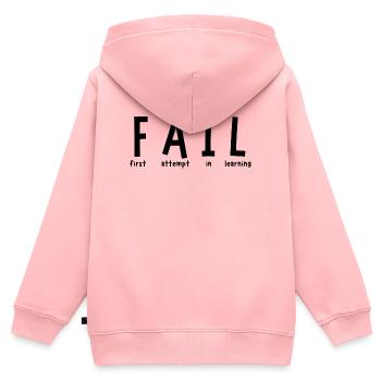 Fail - Kids Premium Organic Zip-up Hoodie - rose - Back - AI Model Kid Female (0cm)