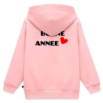 HAPPY NEW YEAR. NEW YEAR'S EVE. NEW YEAR - Kids Premium Organic Zip-up Hoodie - rose - Back - AI Model Kid Female (0cm)