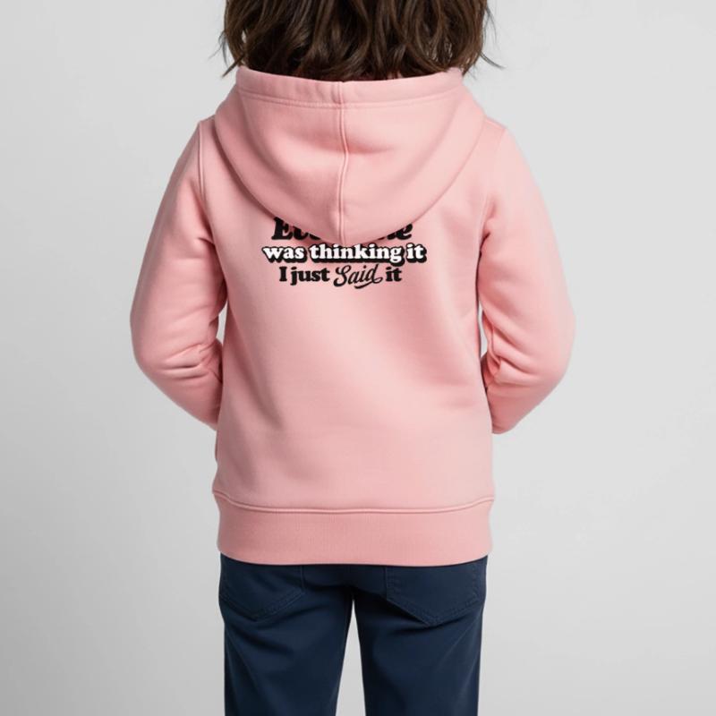 Application de la conception de la pensée créative Sweat Premium à capuche zippé enfant bio