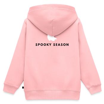 Minimalisme fantomatique - Sweat Premium à capuche zippé enfant bio - rose - Dos - AI Model Kid Female (0cm)