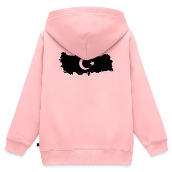 Turkey Outline - Kids Premium Organic Zip-up Hoodie - rose - Back - AI Model Kid Female (0cm)