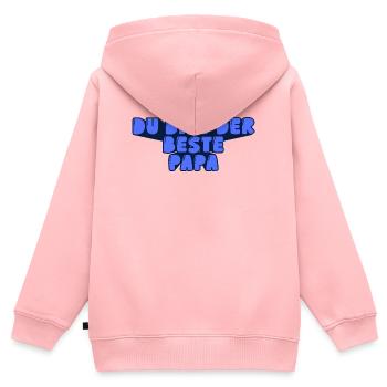 du bist der beste Papa - Kinder Premium Organic Zip Hoodie - Rosa - Hinten - AI Model Kid Female (0cm)