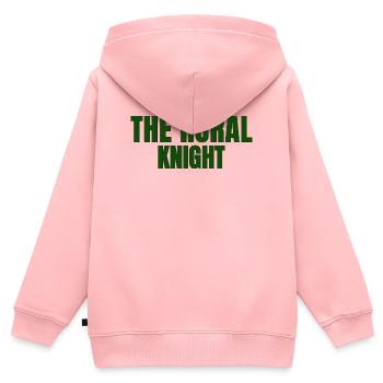 DER LÄNDLICHE RITTER — Stärke, Ehre & Landident - Kinder Premium Organic Zip Hoodie - Rosa - Hinten - AI Model Kid Female (0cm)