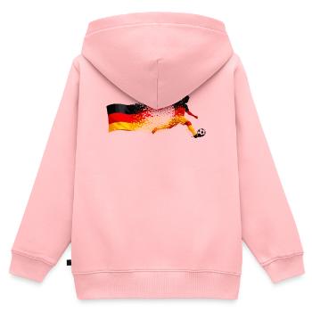 Deutschland Fußball Shirt – Germany Soccer - Kinder Premium Organic Zip Hoodie - Rosa - Hinten - AI Model Kid Female (0cm)