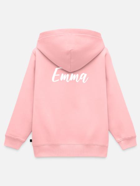 Emma - Kinder Premium Organic Zip Hoodie - Rosa