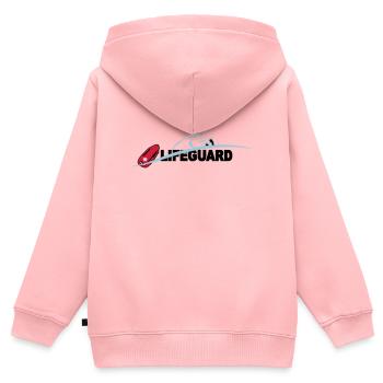 Lifeguard sauveteur aquatique - Sweat Premium à capuche zippé enfant bio - rose - Dos - AI Model Kid Female (0cm)