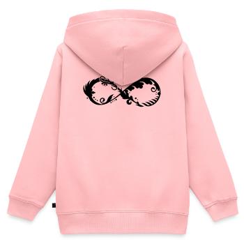 Symbol der Unendlichkeit - Kinder Premium Organic Zip Hoodie - Rosa - Hinten - AI Model Kid Female (0cm)