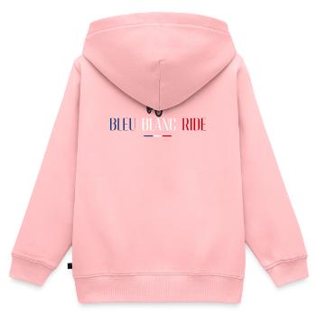 Blue White Wrinkle - Kids Premium Organic Zip-up Hoodie - rose - Back - AI Model Kid Female (0cm)