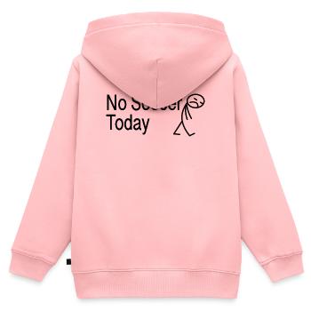 Fußball Spruch Geschenkidee Strichmann - Kinder Premium Organic Zip Hoodie - Rosa - Hinten - AI Model Kid Female (0cm)