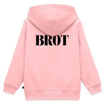 Ich liebe Brot - Kinder Premium Organic Zip Hoodie - Rosa - Hinten - AI Model Kid Female (0cm)
