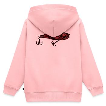 Angelköder Wobbler Raubfisch - Kinder Premium Organic Zip Hoodie - Rosa - Hinten - AI Model Kid Female (0cm)