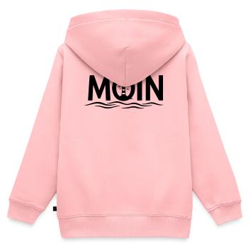 MOIN Leuchtturm – Maritimer Küstenlook - Kinder Premium Organic Zip Hoodie - Rosa - Hinten - AI Model Kid Female (0cm)