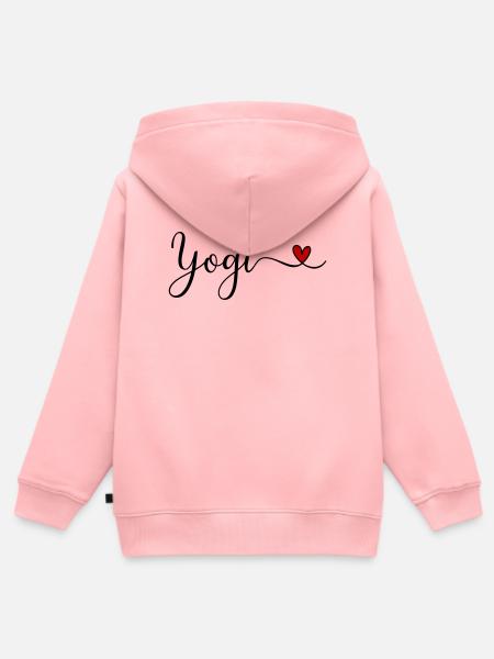 Yogi - Kinder Premium Organic Zip Hoodie - Rosa
