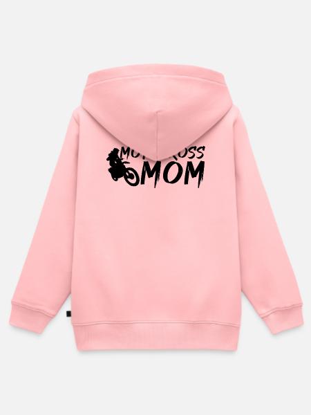 Motocross Mutter - Kinder Premium Organic Zip Hoodie - Rosa