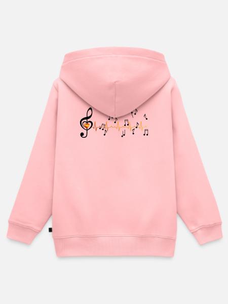 Motiv_Musik - Kinder Premium Organic Zip Hoodie - Rosa