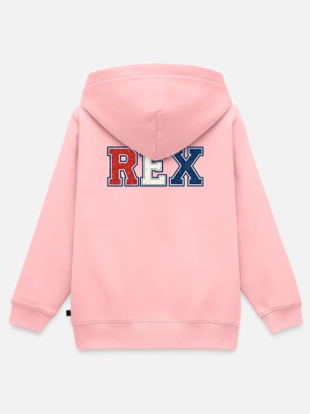 REX der König - Kinder Premium Organic Zip Hoodie - Rosa