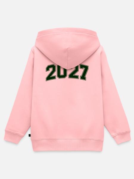 2027 - Kinder Premium Organic Zip Hoodie - Rosa