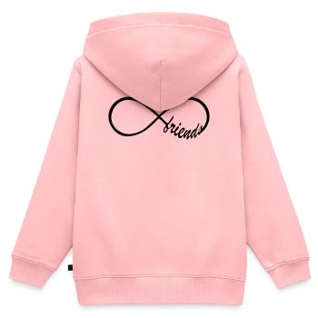 Friends Infinity Swag - Sweat Premium à capuche zippé enfant bio - rose - Dos - AI Model Kid Female (0cm)