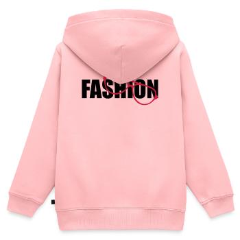 Fashion - Sweat Premium à capuche zippé enfant bio - rose - Dos - AI Model Kid Female (0cm)