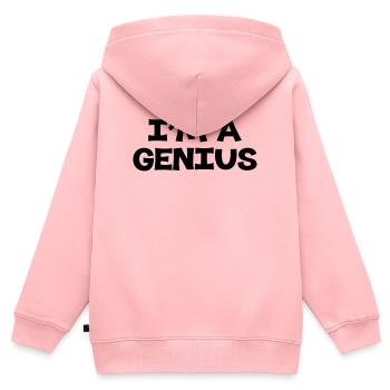 I'm a Genius - Kinder Premium Organic Zip Hoodie - Rosa - Hinten - AI Model Kid Female (0cm)