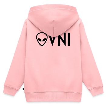 Ufo Alien Raum außerirdisches Aussenseiter - Kinder Premium Organic Zip Hoodie - Rosa - Hinten - AI Model Kid Female (0cm)