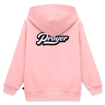 Jesus Glaube Christ Bibel Gebet - Kinder Premium Organic Zip Hoodie - Rosa - Hinten - AI Model Kid Female (0cm)